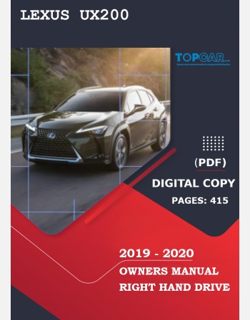 lexus ux200 2019-2020 owners manual